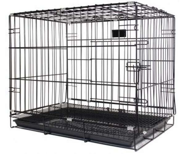 PetsLife Клетка для животного, черная для собак