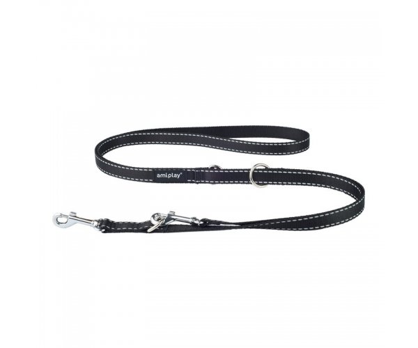 Поводок AmiPlay Reflective (Черный) для собак