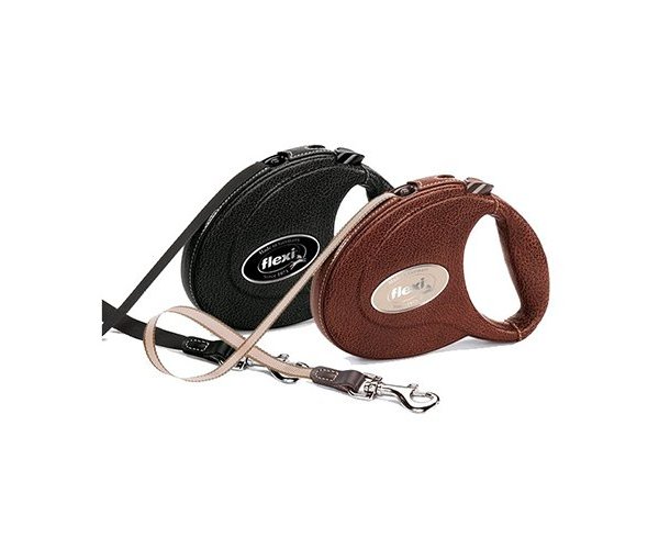 Поводок-рулетка Flexi LUXURY RANGE LEATHER Compact М для собак