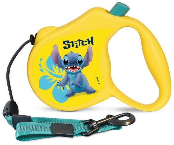 WD1006 Поводок-рулетка Triol "Stitch" трос 5 м (M) для собак