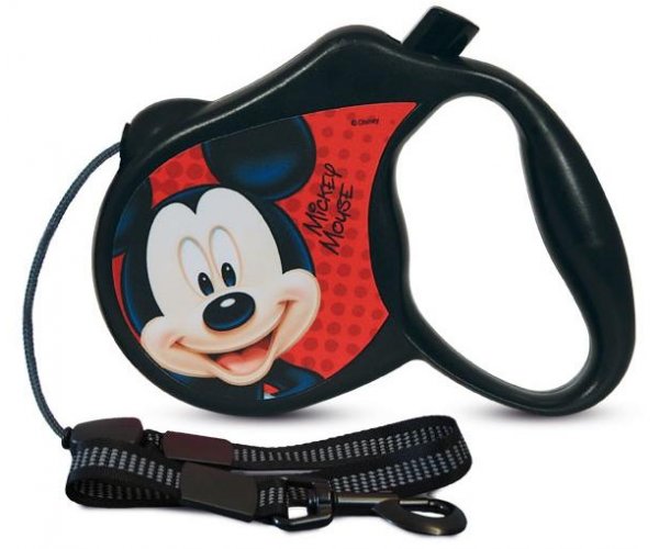 WD1002 Поводок-рулетка Triol "Mickey" трос 5 м (M) для собак