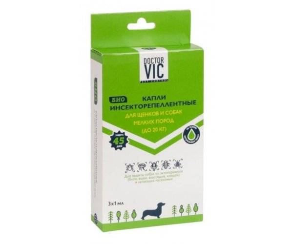 Doctor VIC БИО Капли от блох и клещей для щенков  для собак