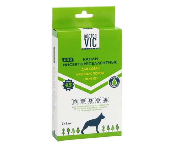 Doctor VIC БИО Капли от блох и клещей для крупных собак  для собак