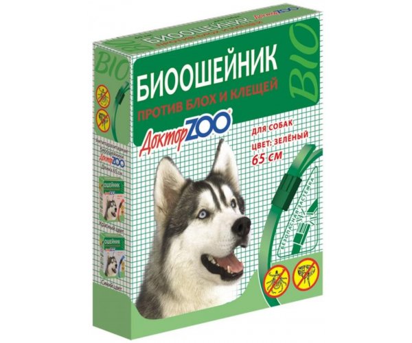 БИОошейник Доктор ZOO от блох и клещей, 65 см для собак