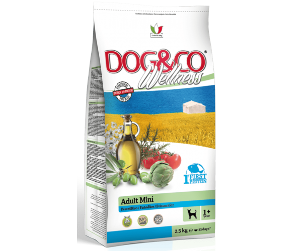 "Dog&Co Wellness" ADULT MINI (Рыба и рис)