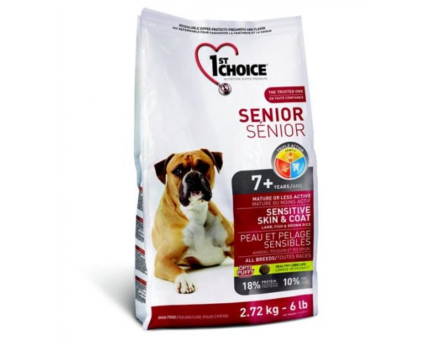 Сухой корм для собак 1ST CHOICE Senior Sensitive Skin & Coat All Breed