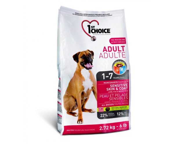 Сухой корм для собак 1ST CHOICE Sensitive Skin & Coat Adult All Breed