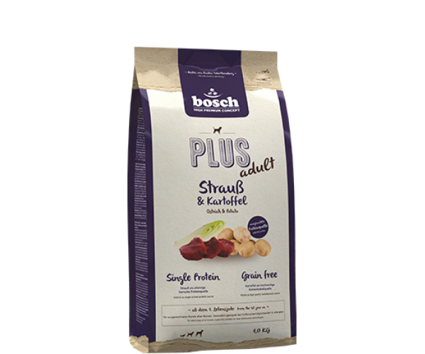 Сухой корм для собак Bosch PLUS+ (Страус с картофелем)