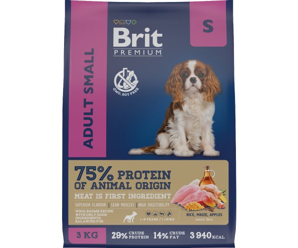 Сухой корм для собак Brit Premium Dog Adult Small (Курица)