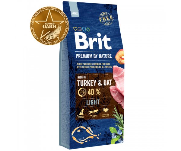 Сухой корм для собак Brit Premium by Nature Light