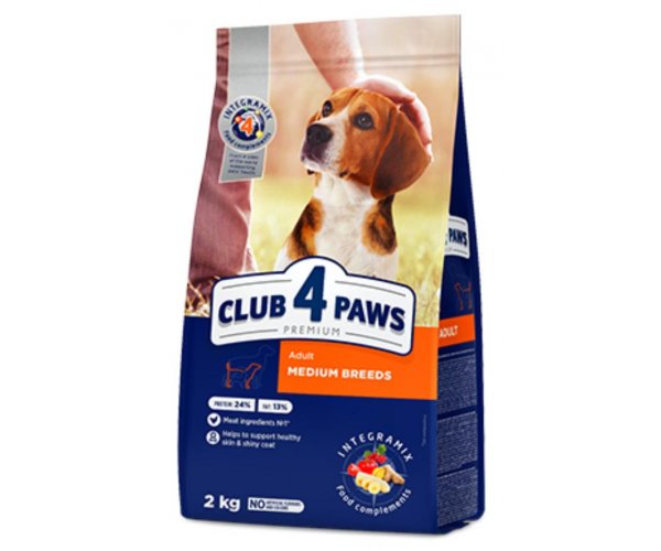 Сухой корм для собак Club 4 Paws Сухой корм для взрослых собак средних пород