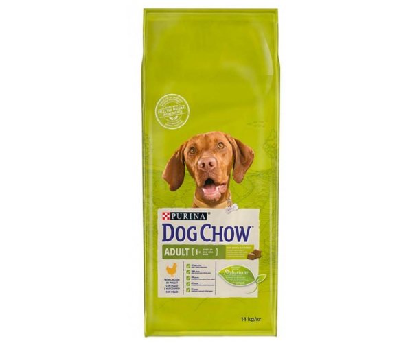 Сухой корм для собак Dog Chow Для взрослых собак (Курица), 14 кг