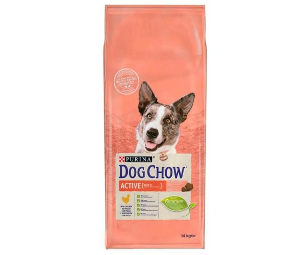 Сухой корм для собак Dog Chow Для активных собак (Курица), 14 кг