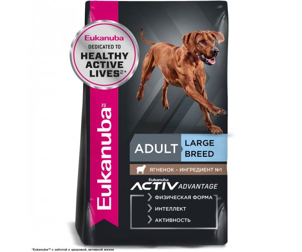 Сухой корм Eukanuba Adult Large Breed (Ягненок) для собак