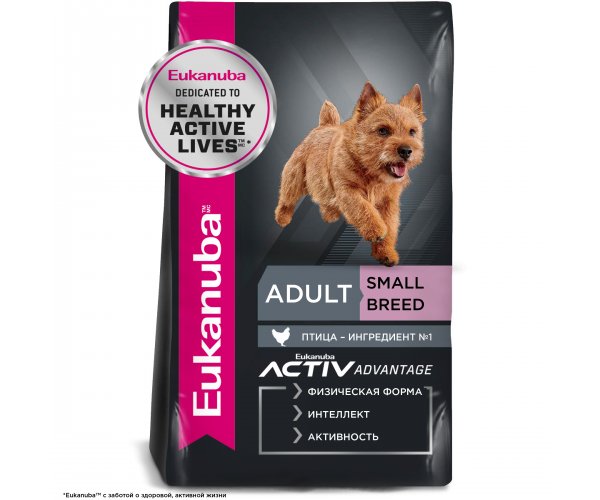 Сухой корм Eukanuba Adult Small Breed (Птица) для собак