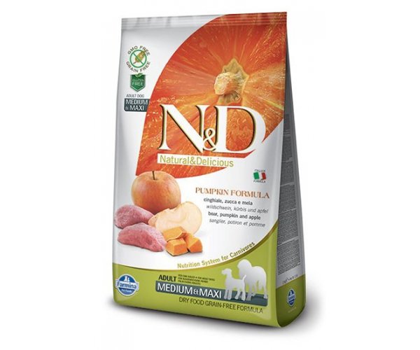 Сухой корм для собак Farmina N&D GF Pumpkin Adult Medium & Maxi (Тыква, кабан, яблоко)
