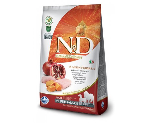 Сухой корм для собак Farmina N&D GF Pumpkin Adult Medium & Maxi Chicken & Pomegranate