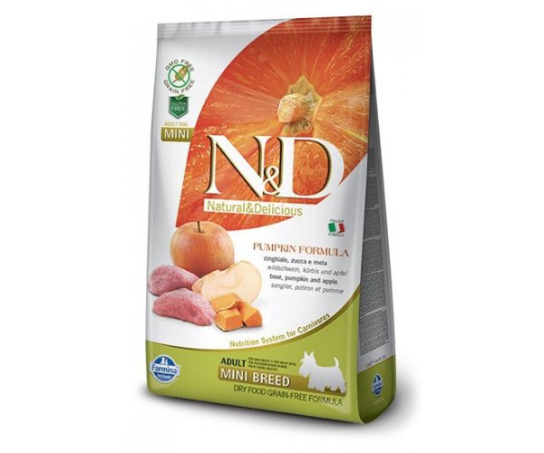 Сухой корм для собак Farmina N&D GF Pumpkin Adult Mini (Тыква, кабан, яблоко)