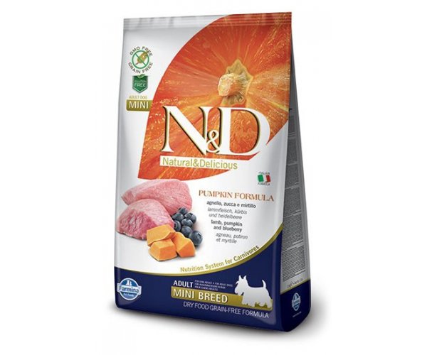Сухой корм для собак Farmina N&D GF Pumpkin Adult Mini Lamb & Blueberry