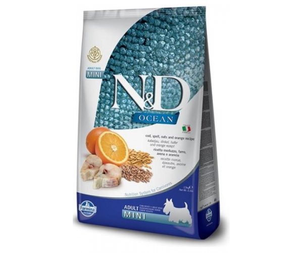 Сухой корм для собак Farmina N&D LG Ocean Adult Mini (Треска, апельсин, спельта, овес)