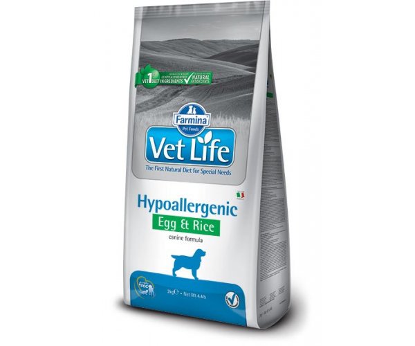 Сухой корм для собак Farmina Vet Life Dog Hypoallergenic Dog (Яйцо, рис)