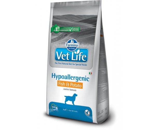 Сухой корм для собак Farmina Vet Life Hypoallergenic Dog (Рыба, картофель)
