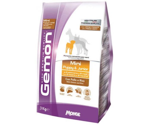Сухой корм для собак Gemon Dog Mini Puppy and Junior (Курица, рис)