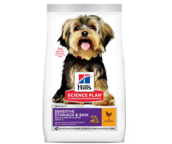Сухой корм для собак Hill's Science Plan Sensitive Stomach & Skin мелких и миниатюрных пород (курица)