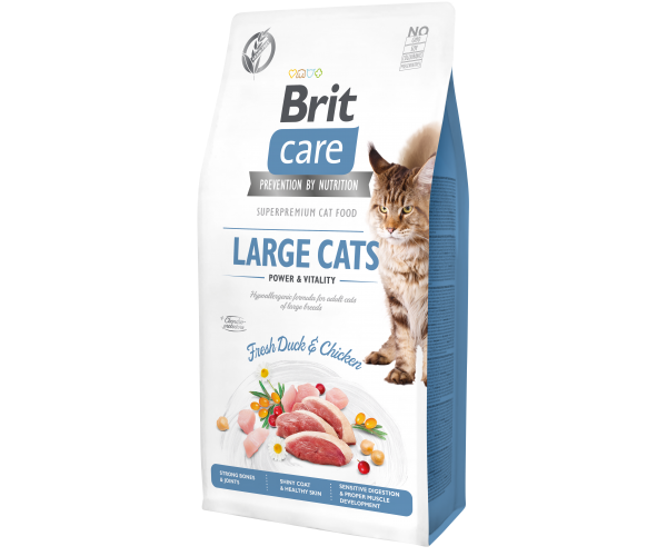 Brit Care Cat GF Large cats Power & Vitality для взрослых кошек крупных пород для кошек