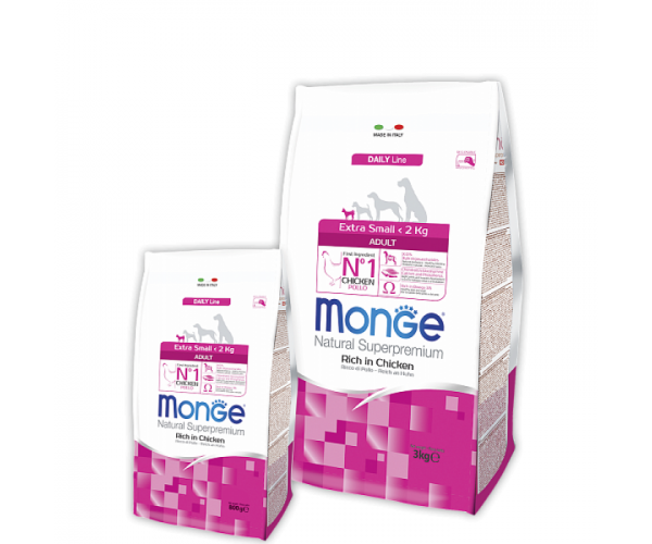 Сухой корм для собак Monge Dog Daily Extra Small Adult (Курица)