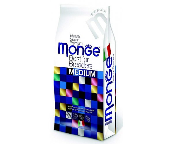 Сухой корм для собак Monge Dog Daily Medium Puppy&Junior (Курица, рис)