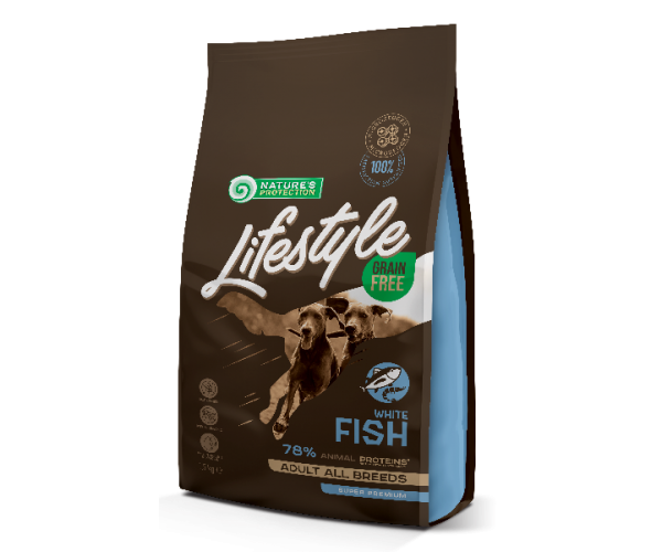 Сухой корм для собак Nature's Protection Lifestyle Adult dog White Fish (Белая рыба)