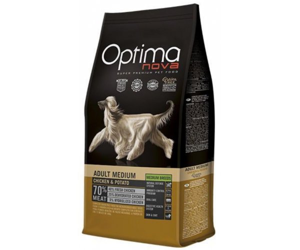 Сухой корм для собак Optima Nova Adult Medium Chicken&Potato