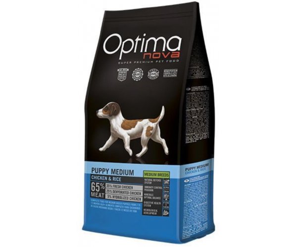 Сухой корм для собак Optima Nova Puppy Medium Chicken&Rice