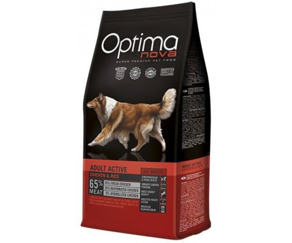 Сухой корм для собак Optima Nova Adult Active Chicken&Rice
