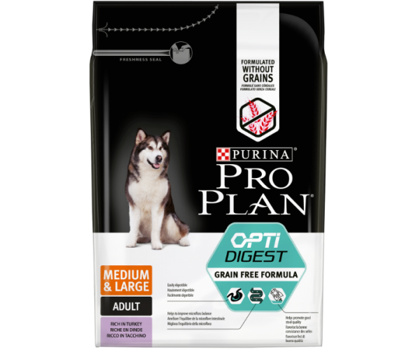 Сухой корм для собак Pro Plan Adult Medium&Large Opti Digest (Индейка)