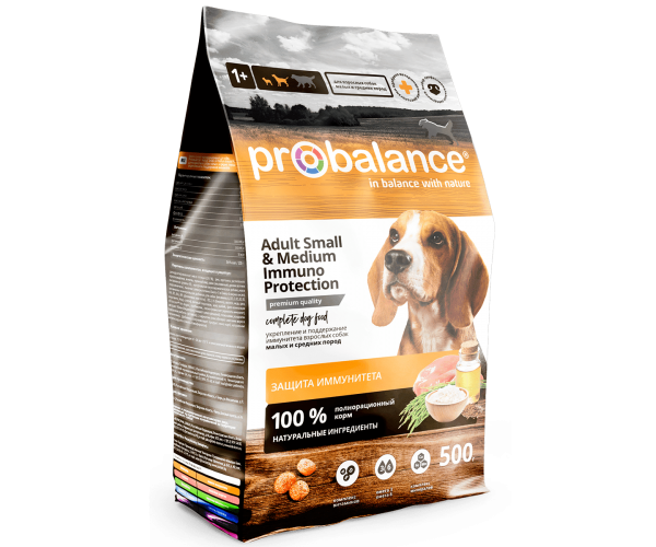 Сухой корм для собак ProBalance Dog Immuno Adult Small & Medium (курица и рис)