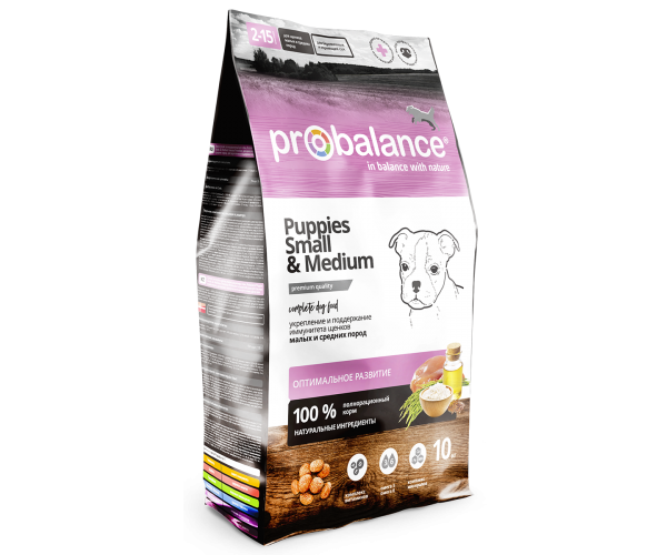 Сухой корм для собак ProBalance Dog Immuno Puppies Small & Medium (курица и рис)