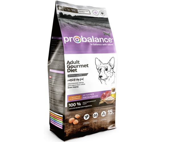 Сухой корм для собак ProBalance Dog Gourmet Diet (говядина и кролик)