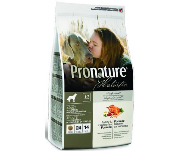 Сухой корм для собак Pronature Holistic Adult Turkey & Cranberry All Breed