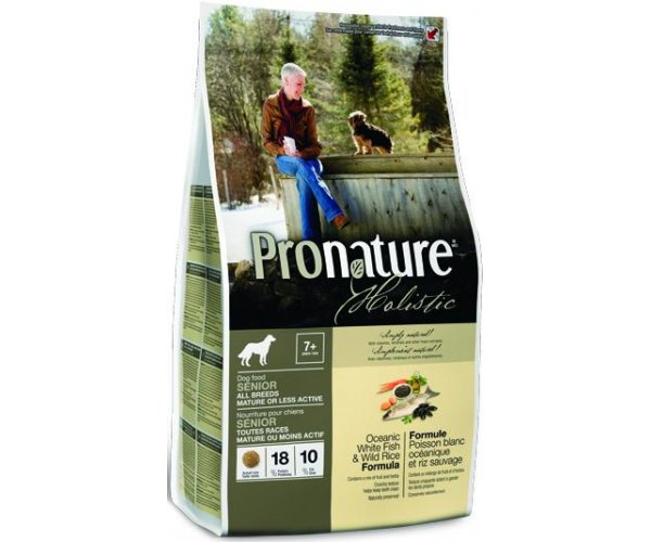 Сухой корм для собак Pronature Holistic Senior or Less Active Ocean Fish & Wild Rice All Breed