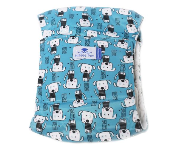 Hippie Pet Подгузник "Cute Dog" многоразовый для кобелей, 1 шт. для собак