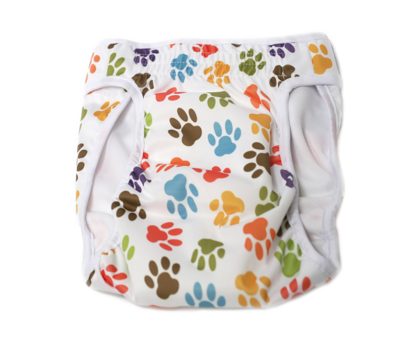 Hippie Pet Подгузник "Лапки" многоразовый для сук, 1 шт. для собак